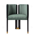 Italian vintage green velvet fabric single crawford chairs